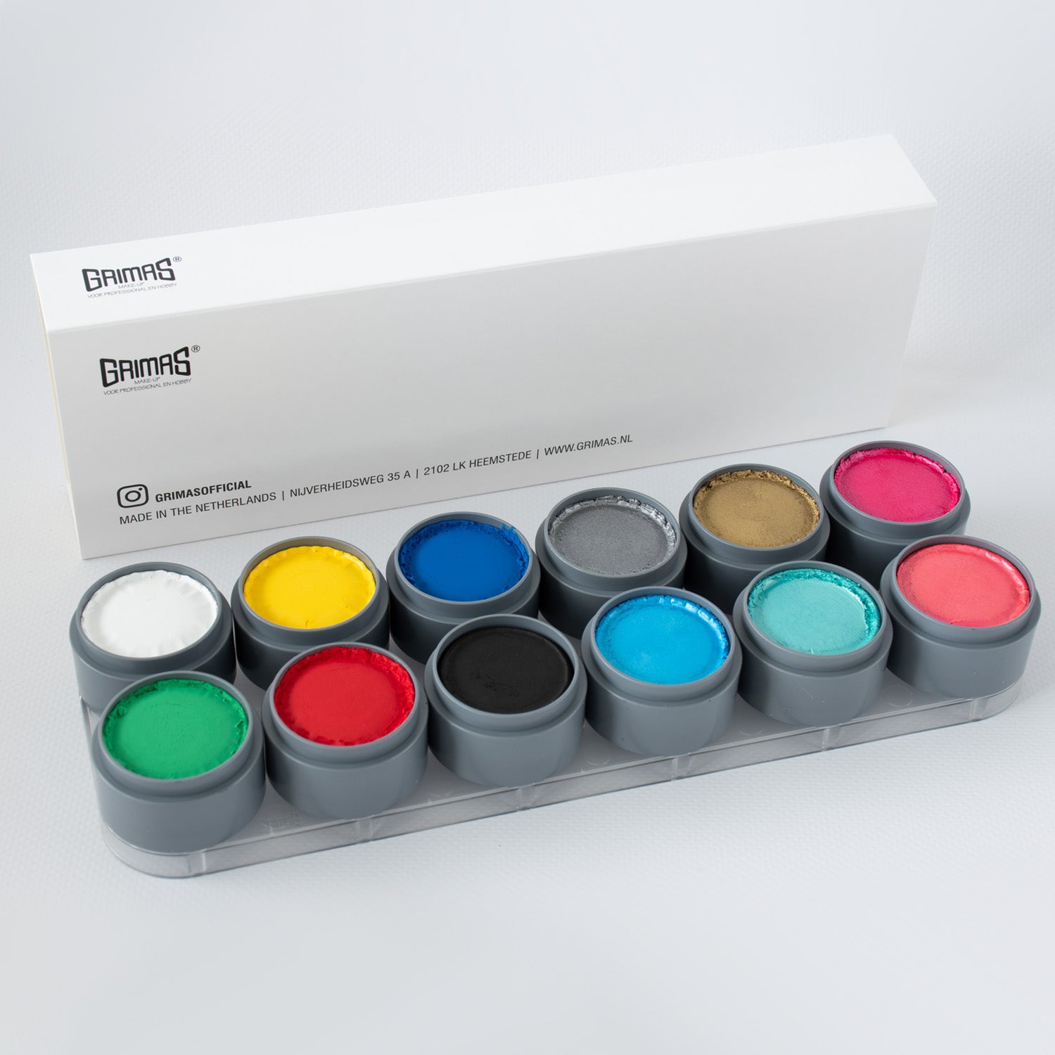 Grimas - Water - Make-Up - Palette - 12 Stuks - The Spotlight Make-Up