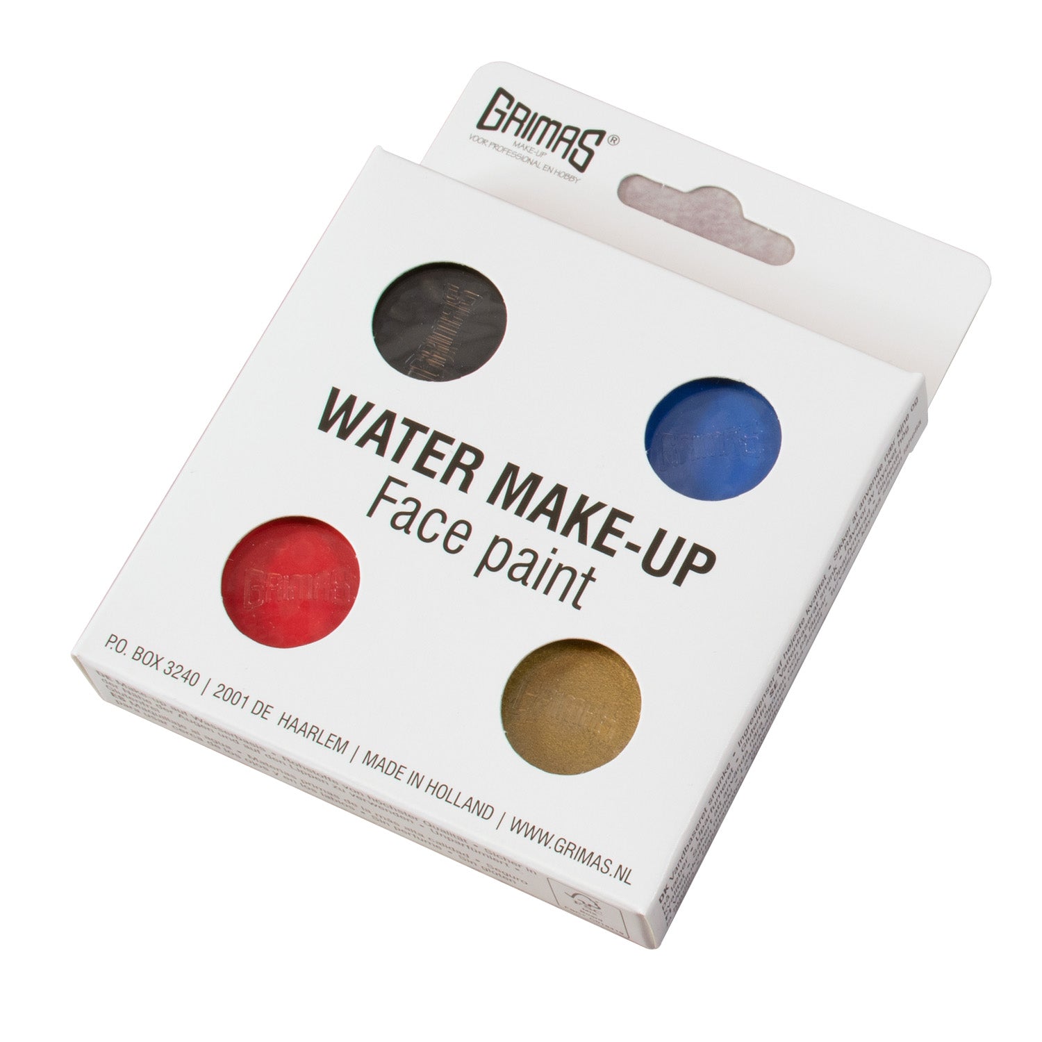 Grimas - Water - Make-Up - Palette - 4 Stuks - The Spotlight Make-Up
