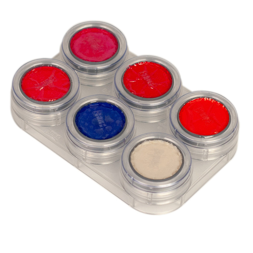Grimas - Water - Make-Up - Palette - 6 Stuks - The Spotlight Make-Up