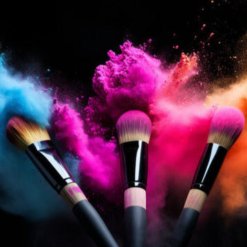 🖌️ Grimas Artificial-Hair Powder Rouge Brushes - The Spotlight Make-Up