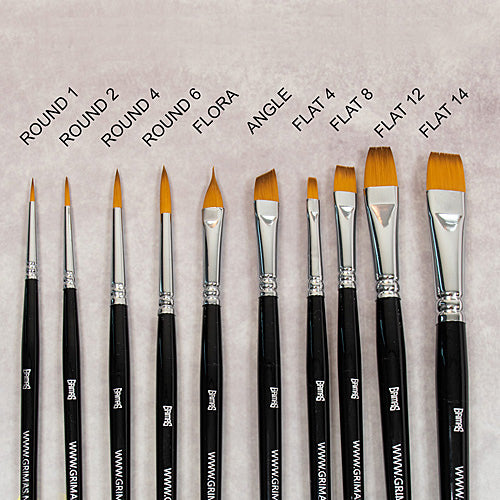 Face Paint Brush Set RoundFlat