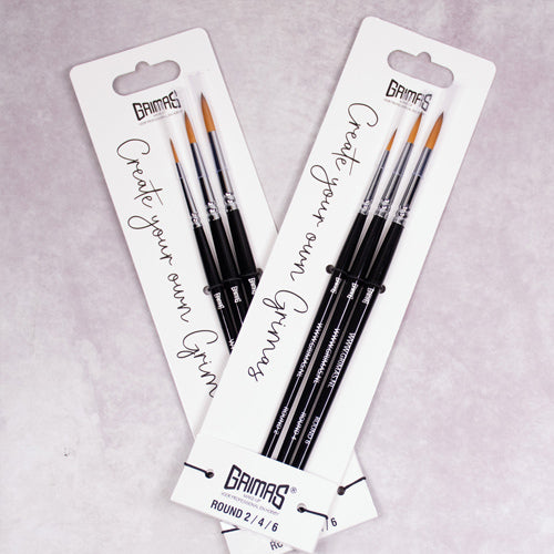 Face Paint Brush Set Round 2/4/6