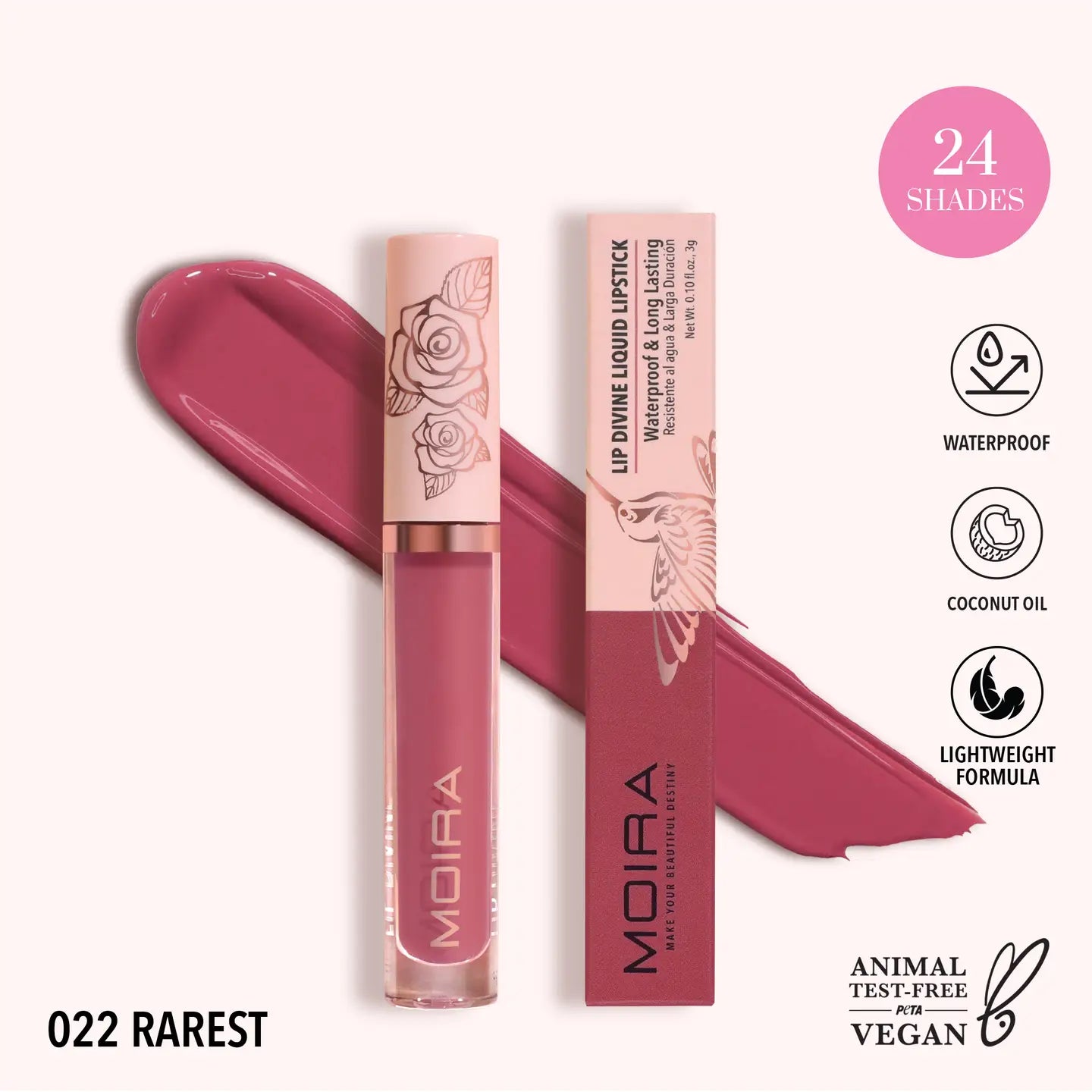 Moira Cosmetics Lip Divine Liquid Lipstick - The Spotlight Make-Up