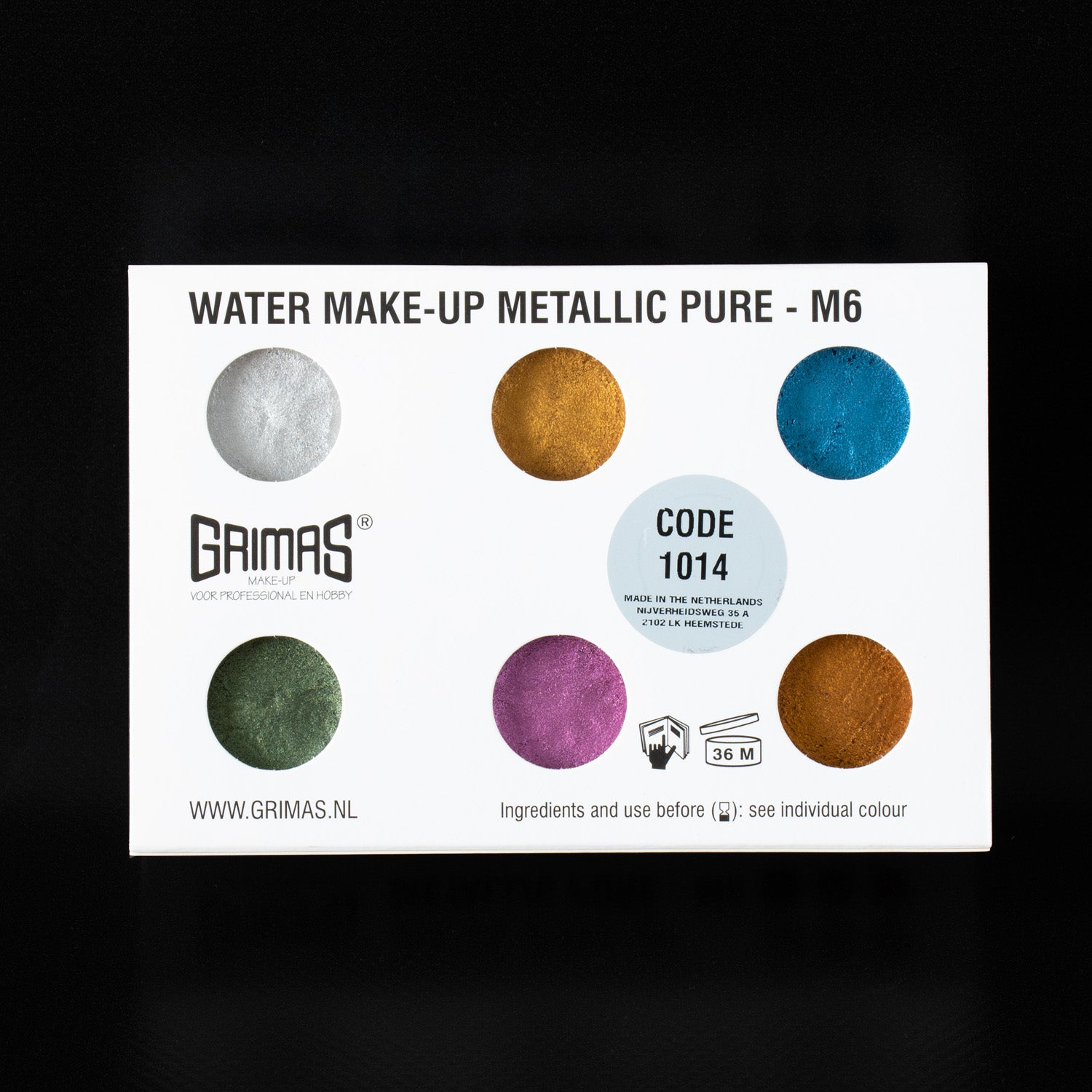 Grimas - Water - Make-Up - Palette - 6 Stuks - The Spotlight Make-Up