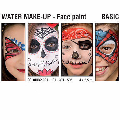 Grimas - Water - Make-Up - Palette - 4 Stuks - The Spotlight Make-Up
