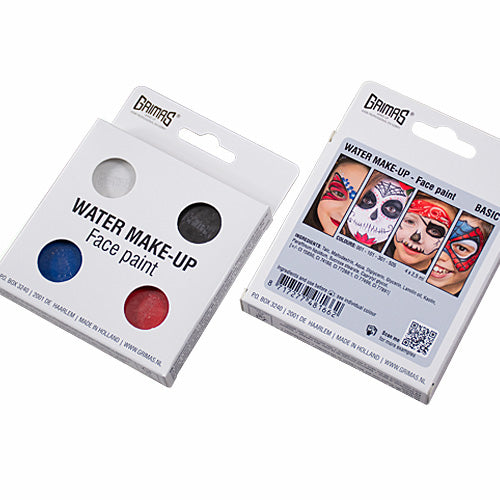 Grimas - Water - Make-Up - Palette - 4 Stuks - The Spotlight Make-Up