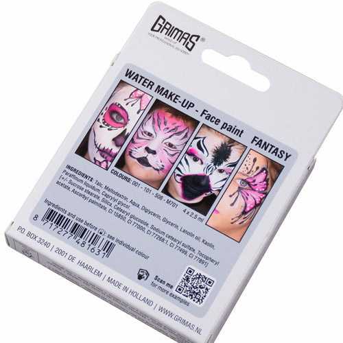 Grimas - Water - Make-Up - Palette - 4 Stuks - The Spotlight Make-Up