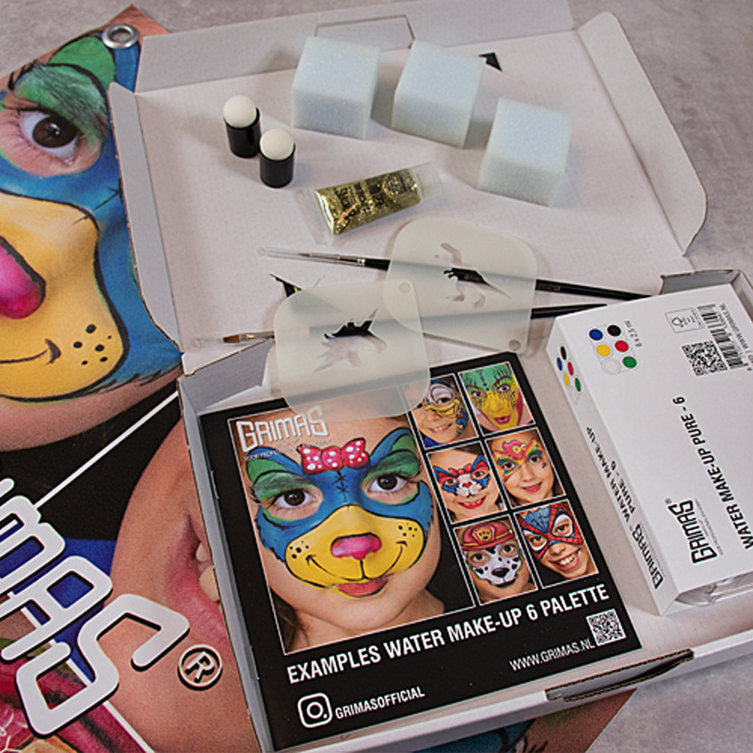 Grimas - Water - Make-Up - Palette - 6 Stuks - The Spotlight Make-Up
