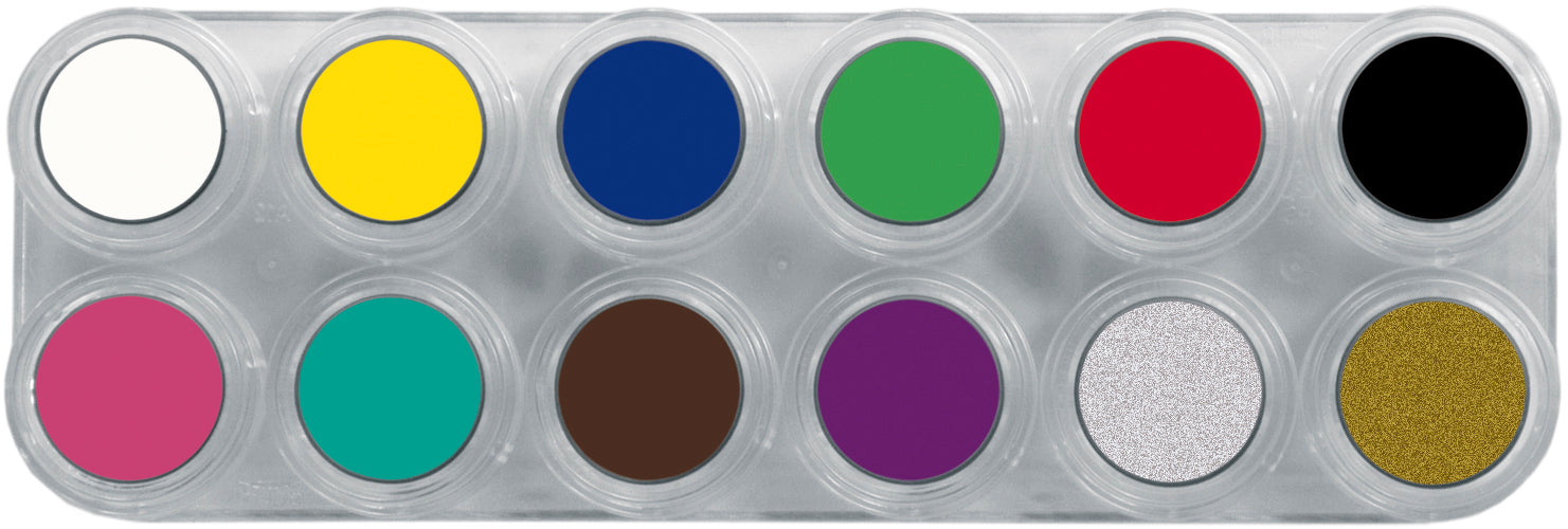 Grimas - Water - Make-Up - Palette - 12 Stuks - The Spotlight Make-Up