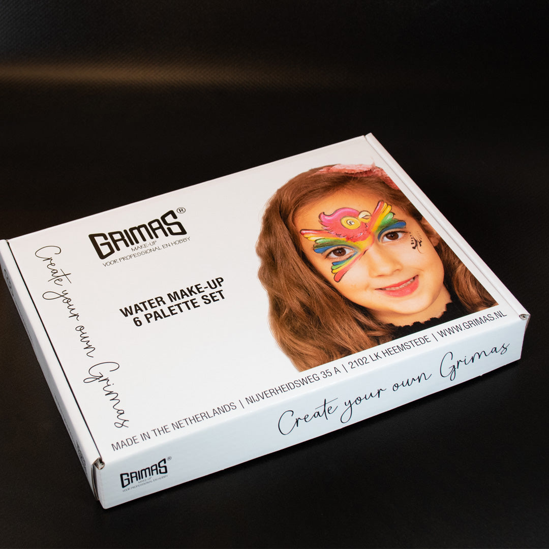 Grimas - Water - Make-Up - Palette - 6 Stuks - The Spotlight Make-Up