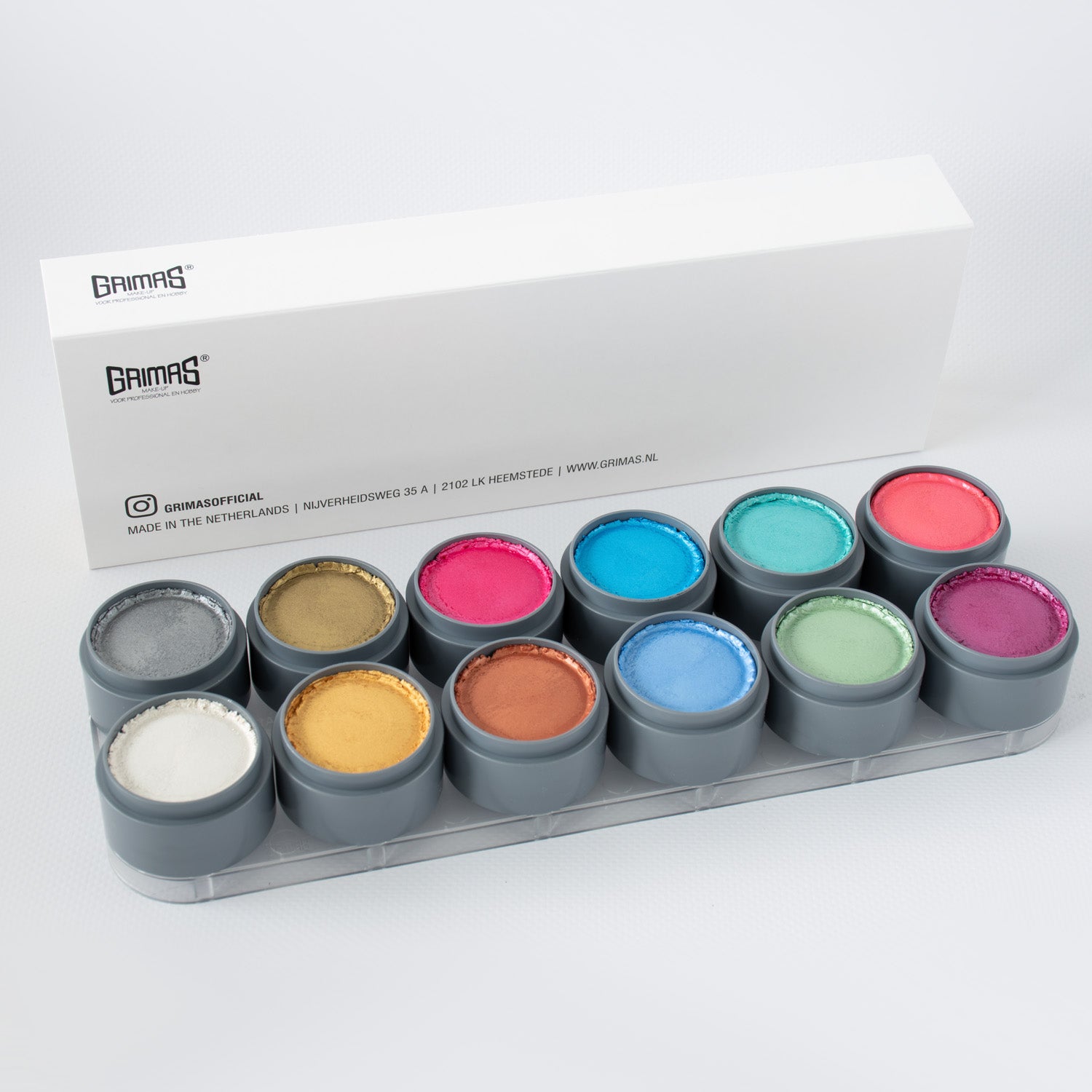 Grimas - Water - Make-Up - Palette - 12 Stuks - The Spotlight Make-Up
