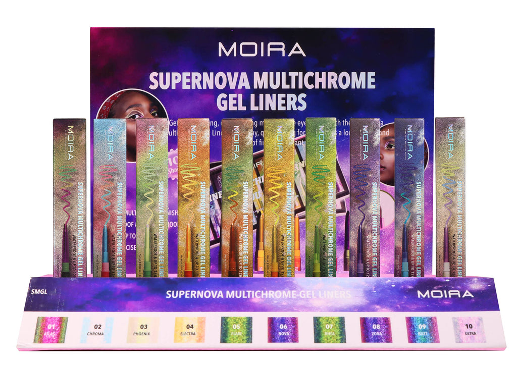 Moira Make-up Display Supernova Multichrome Gel Liner 60 stuks - The Spotlight Make-Up