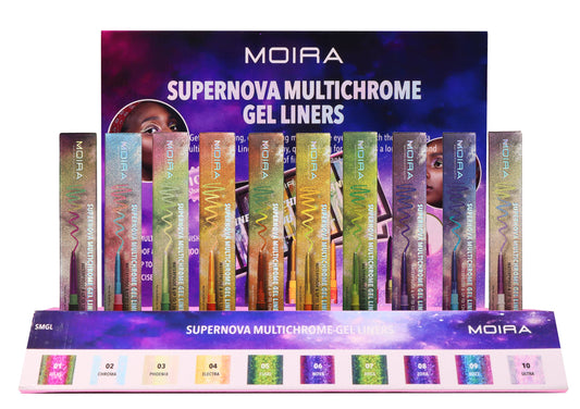 Moira Make-up Display Supernova Multichrome Gel Liner 60 stuks - The Spotlight Make-Up