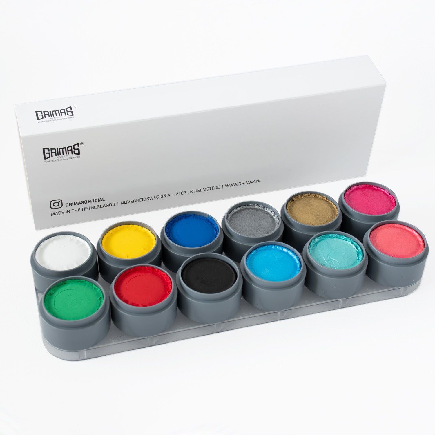 Grimas - Water - Make-Up - Palette - 12 Stuks - The Spotlight Make-Up