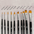 Brush Set Round Flat