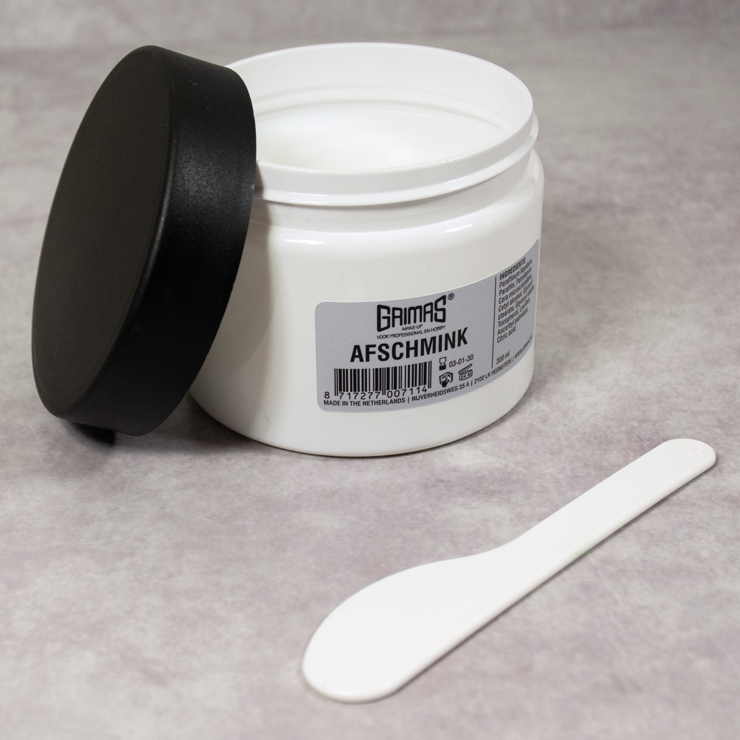 afschmink en spatula