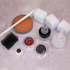 grimas-derma-wax-realistische-special-effects-wax Dermawax spatula, Artificial eye 301, disposable make-up sponges, dermawax 60ml, multi remover 25ml, stoppelsponge, Filmblood D 25ml, water make-up pure 101 &504, R4 Brush