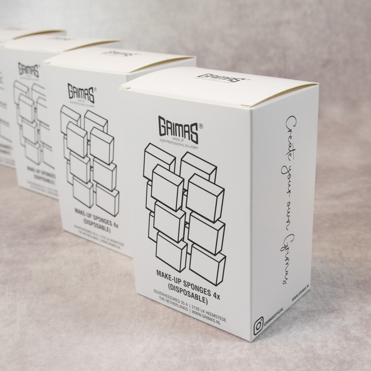 grimas-make-up-sponges-disposable-make-up-sponsjes 4 verpakking