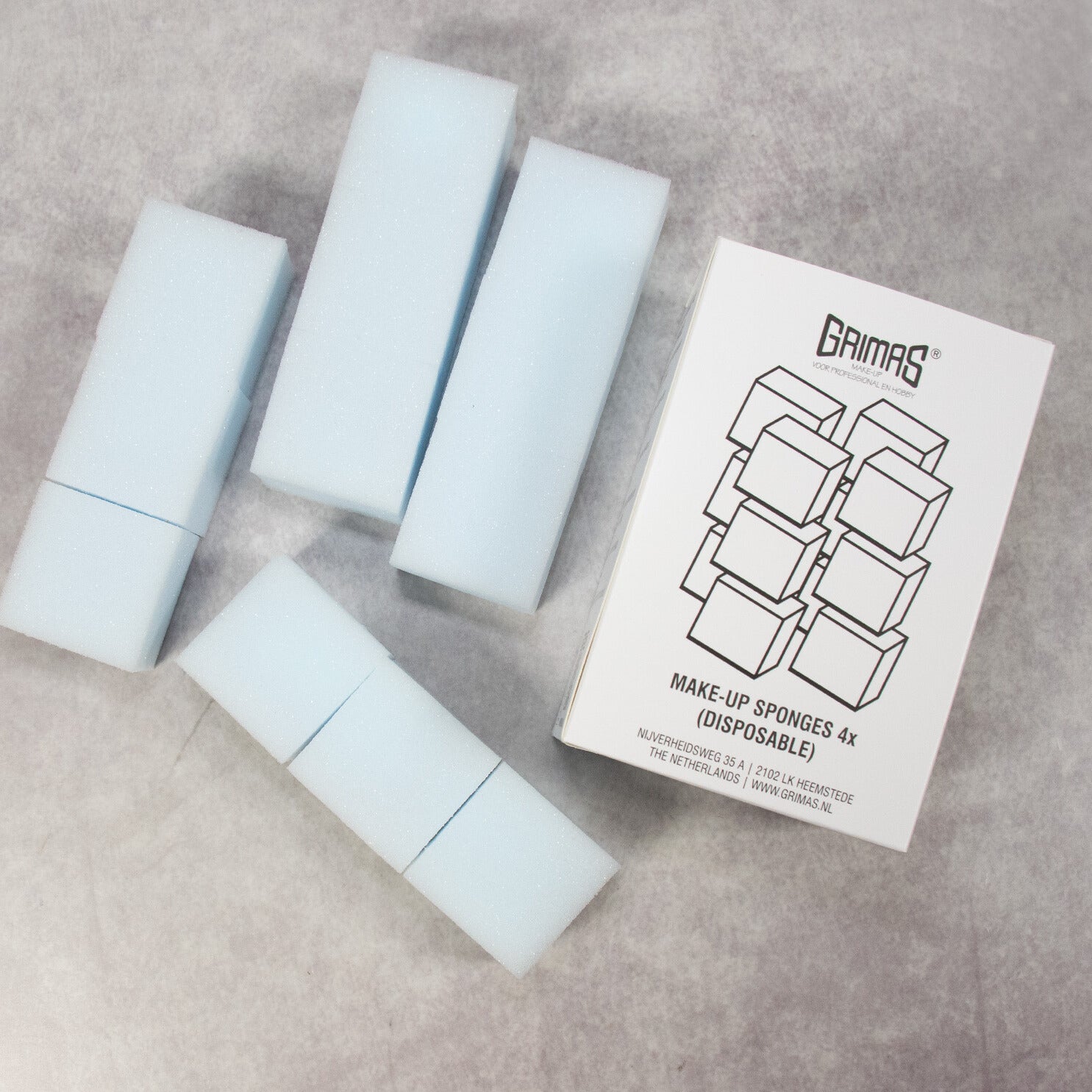 grimas-make-up-sponges-disposable-make-up-sponsjes 4 verpakking