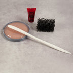 Grimas Scar Wax – Flexible SFX Wax Basic Set Scarwax, Dermawax Spatula, Blood 8ml & Stoppelsponge