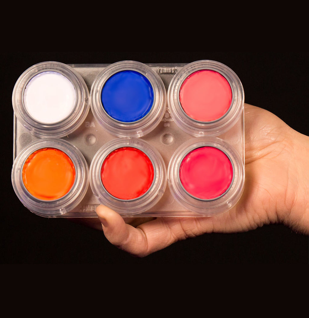 Grimas - Water - Make-Up - Palette - 6 Stuks - The Spotlight Make-Up