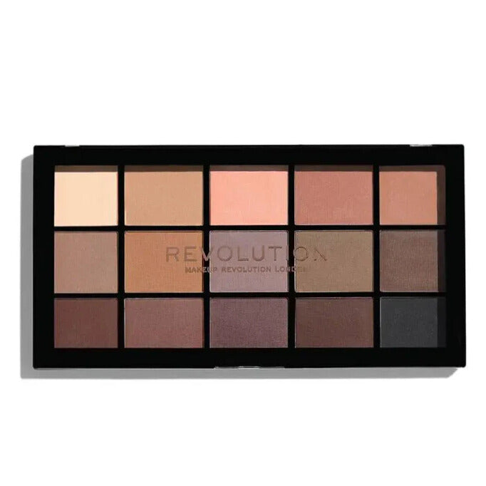 makeup-revolution-re-loaded-eyeshadow-palette-hoog-gepigmenteerd-oogschaduwpalet Basic Mattes