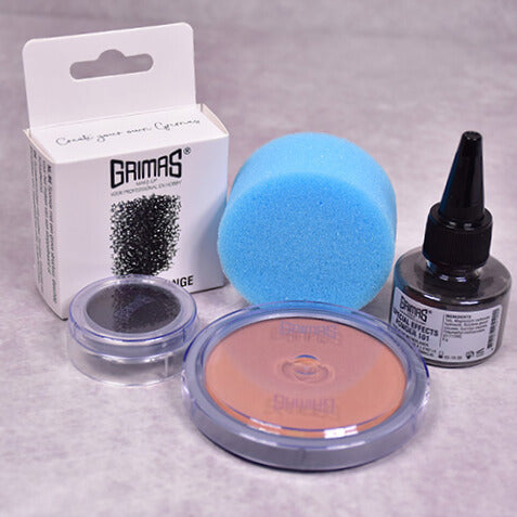 make-up sponge, special effects powder 101, cake make-up 108, water make-up 101, stoppelsponge