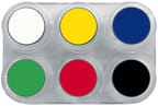 Grimas - Water - Make-Up - Palette - 6 Stuks - The Spotlight Make-Up