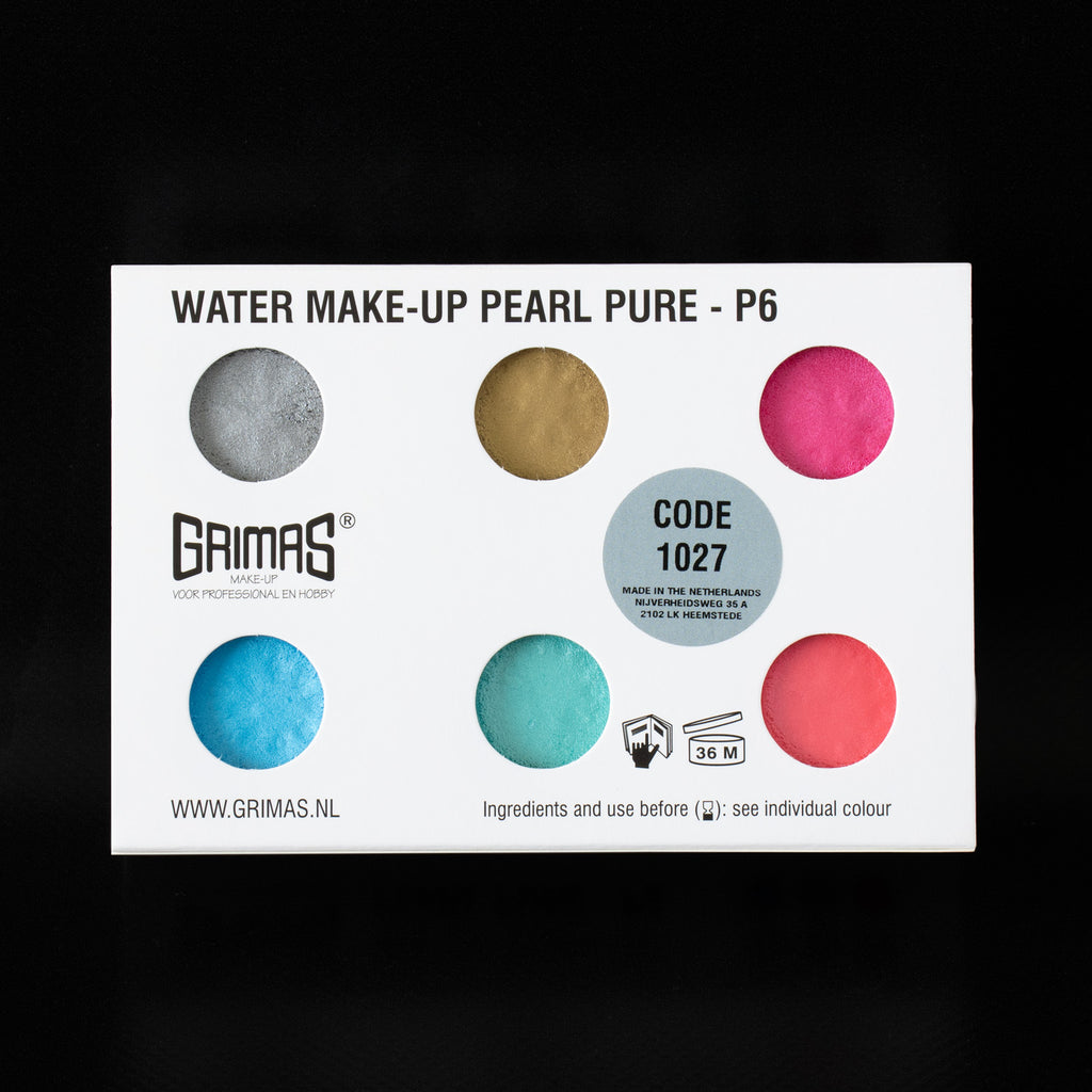Grimas - Water - Make-Up - Palette - 6 Stuks - The Spotlight Make-Up